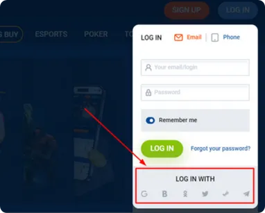 Choose social provider